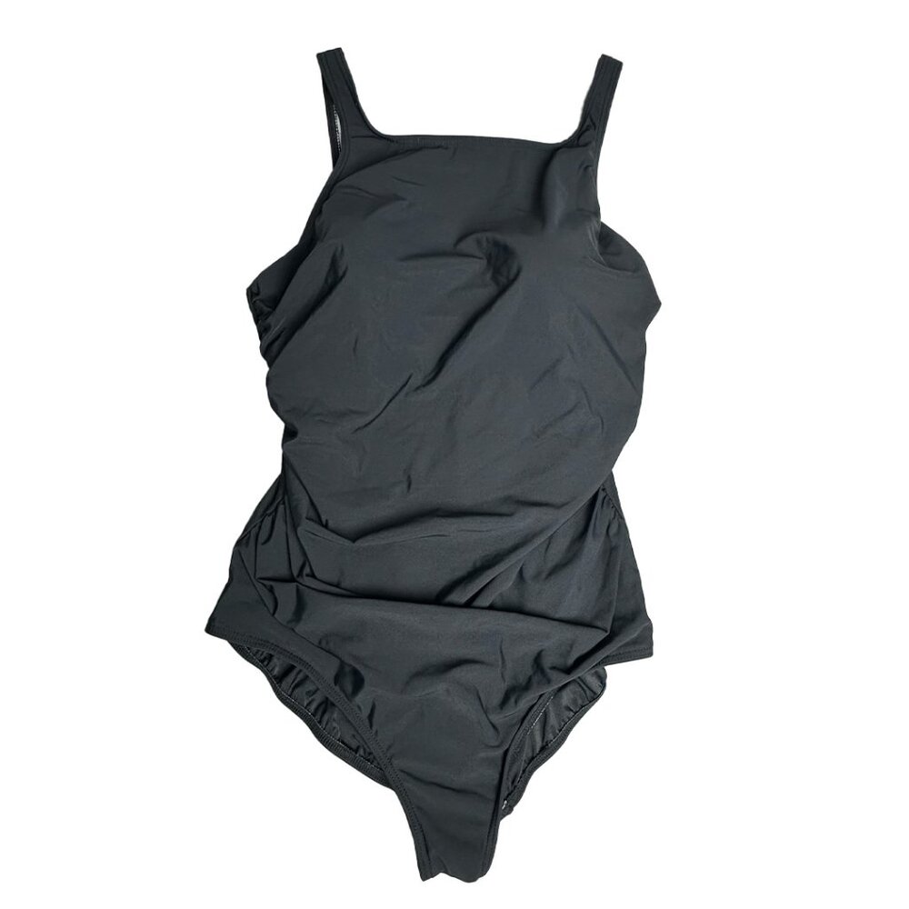 Women's Athletic One-Piece Swimsuit - Black, Size 20